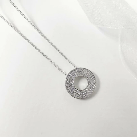 Collar Circle Hole CZ
