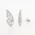 Aros Butterfly Wings plateados
