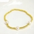 Pulsera perlas bolitas - dorado