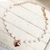 Pulsera pearls and heart (rosado)