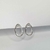 Aros oval wax plateados