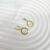 Argollitas doble tini plain and cz Dorado