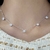Choker cinco solitarios (Plateado)