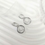Argollitas doble tini plain and cz Plateado
