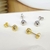 Aros closed peony (Plateado)