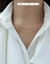 Choker mini beads y cadenita (Plateado)