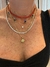 Collar multi clover lapislazuli (Dorado) - comprar online