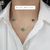 Collar three clover malaquita