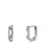 Argollitas Oval Square Shine Line (Plateado) - comprar online
