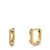 Argollitas Oval Square Shine Line (dorado) - buy online