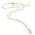 Collar Solitario Perlita y CZ (Dorado) on internet