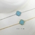 Pulsera Big one clover vc turquesa