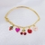 Pulsera multidijes cherry fruit LOVE (dorado)