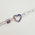 Pulsera eslabón heart rainbow (plateado)