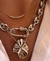 Collar fleur plain Plateado - comprar online