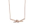 Collar knot cz rosado