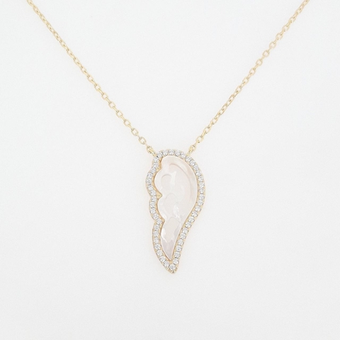 Collar Wing White dorado