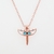 Collar mini Eye celeste rosado