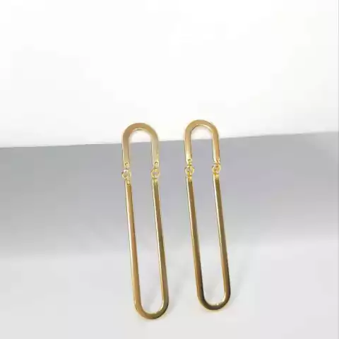 Aros Zaira long (dorado)