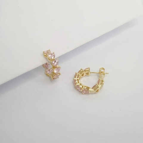 Argollitas Mini Chiara pink