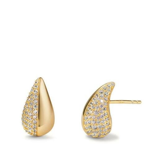Aros bottega mini half cz (dorado) - comprar online