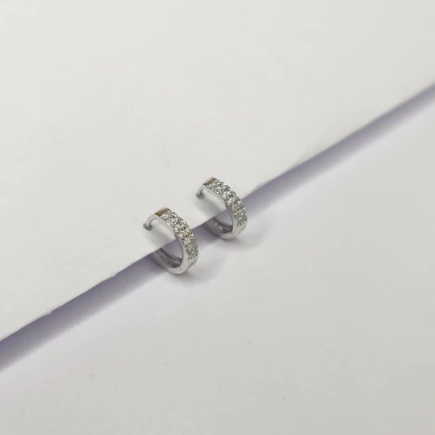 Argollitas two chic mini (plateado)