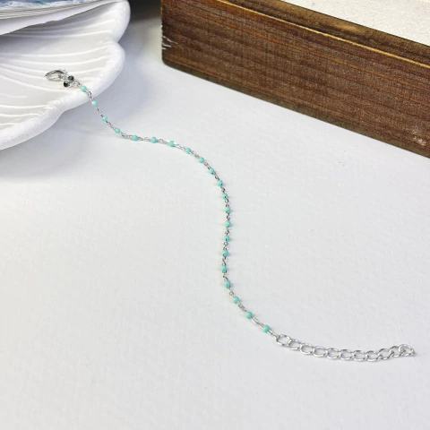 Pulsera Bolitas turquesa