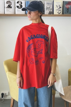 REMERA ULTRA VACACIONES ROJA