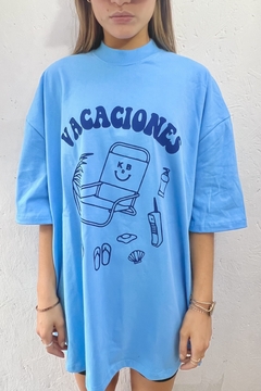 REMERA ULTRA VACACIONES CELESTE en internet