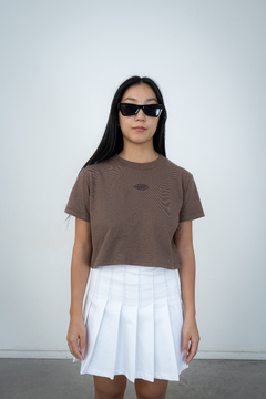 CROP JERSEY OASIS CHOCO - comprar online