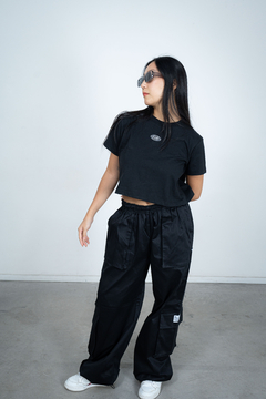 CROP JERSEY OASIS BLK - KADABRA