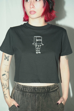 CROP BOXYHEAD BLACK - comprar online