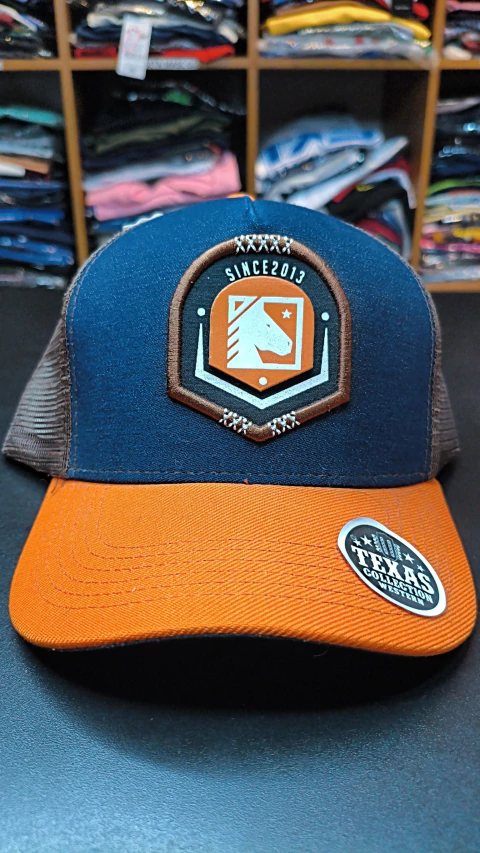 BONE TEXAS WESTERN LARANJA E AZUL TC02