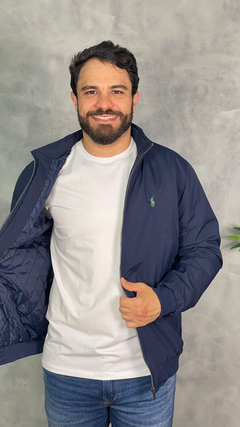 JAQUETA NYLON POLO RALPH LAUREN RL MARINHO RLJ02
