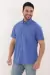 CAMISA MASCULINA AZUL MANGA CURTA CUSTOM X - 2712