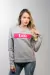 MOLETOM FEMININO CINZA LOGO TXC ROSA CUSTOM X - 90