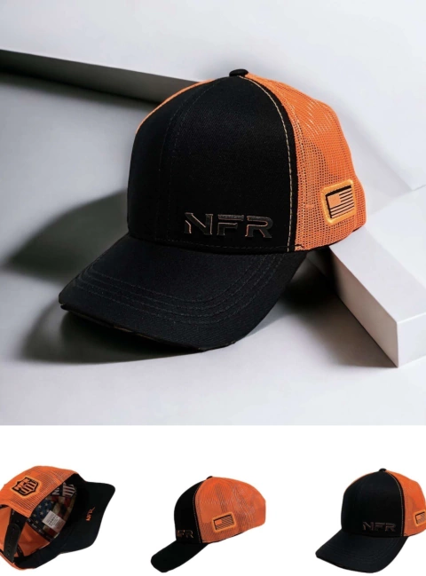 BONÉ NFR PRETO COM LARANJA 471