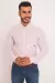 CAMISA MASCULINA BRANCO E VERM MANGA LONGA 2728