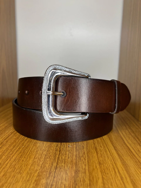 CINTO LISO BASICO MARROM ESCURO 704