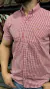 CAMISA TXS SLIM MANGA CURTA XADREX VERMELHO TXSMC03
