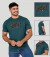 CAMISETA NFR VERDE PETRÓLEO COM CAMUFLADO CMS491 - comprar online