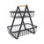 FRUTERA DOBLE RECTANGULAR METAL NEGRA