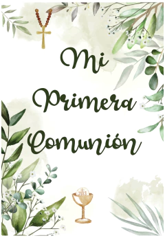 CARTEL PUERTA COMUNION EUCALIPTO