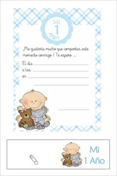 Invitaciones con souvenir - 1 año - comprar online