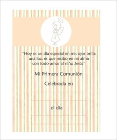 ESTAMPAS X 10 COMUNION ANGEL RAYAS - comprar online