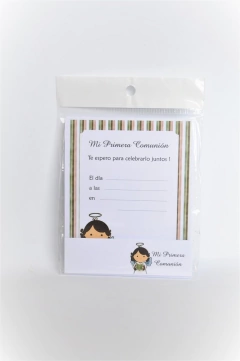 INVITACIÓN CON SOUVENIR X 10 COMUNION BIBLIA - tienda online