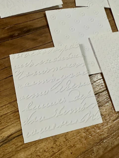 PACK X 5 TARJETAS CON EMBOSSING - tienda online