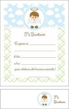 Invitaciones con Souvenir - Bautismo - comprar online