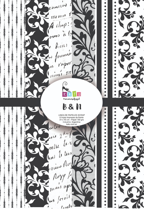 Linea Blanco y Negro - Papeles Clásicos Katu
