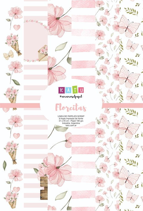 Linea Florcitas- Papeles Clásicos Katu